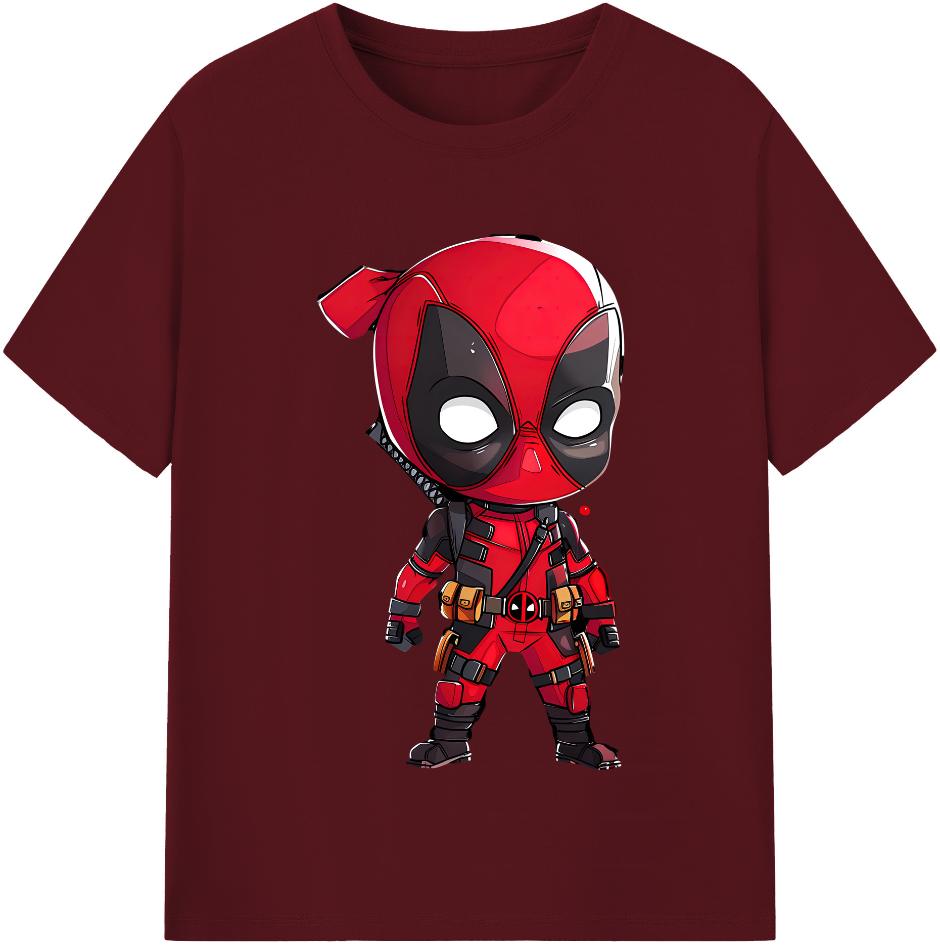 （画像用） Deadpool デッドプール 綿100％半袖Tシャツ（フロントプリント）